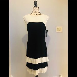 NWT Gorgeous Brand New Black & White Pleated Dress